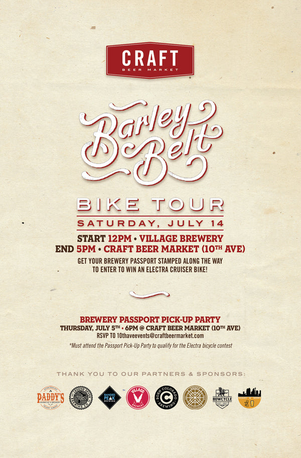 Barley Belt Bike tour Ft. Craft Beer Market